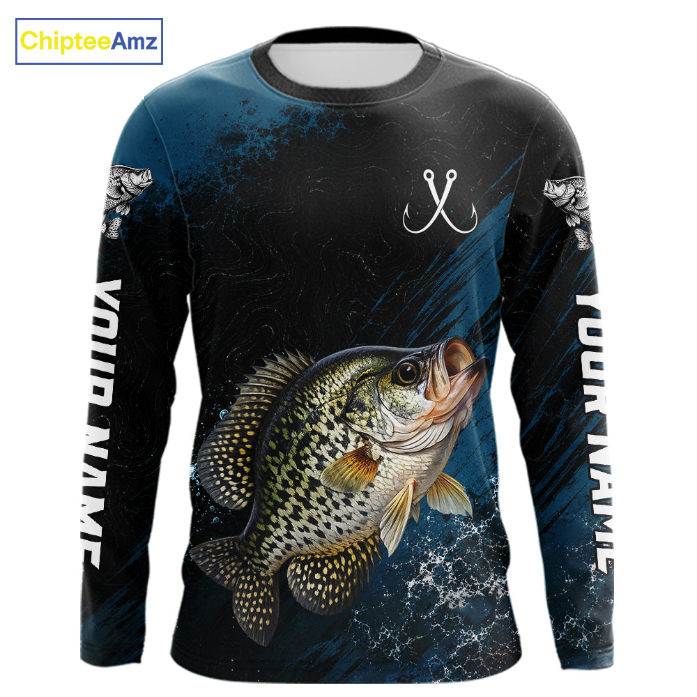 Custom Crappie Fishing Jersey Personalized Long Sleeve Shirt For Men 