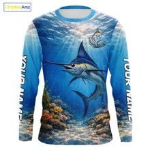 Load image into Gallery viewer, Personalized Offshore Fishing Jerseys, Marlin Fishing Shirts Long Sleeve For Men NHT822