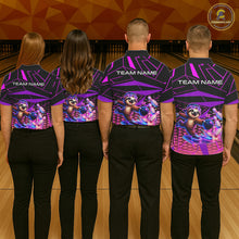 Load image into Gallery viewer, Custom Bowling Team Polo Shirt Neon Sloth Bowling Personalized Name Jersey For Womens NHT1139