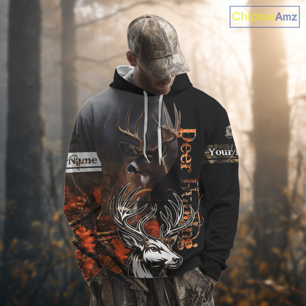 Men’s Hunting Deer Camo 3D All-Over Printed Hoodie Shirt – Hunting Hoodie for Men NHT330