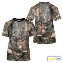 Load image into Gallery viewer, Deer Skull Hunting Camo Forest 3D All Over Printed Shirt, Personalized Hunting Shirt NHT274
