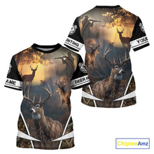 Load image into Gallery viewer, Personalized Deer Hunting Shirt, Custom Name 3D Deer Print, Perfect Gift for Hunters NHT279