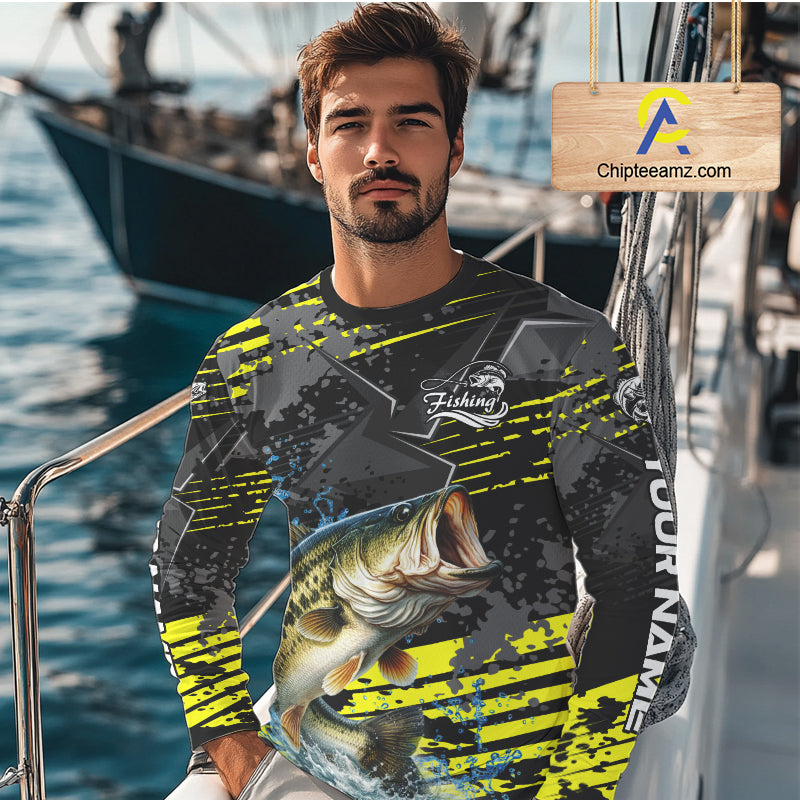 Personalized Largemouth Bass Fishing Jerseys For Fishing Team, Fishing Gift For Men NHT520