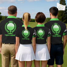 Load image into Gallery viewer, Golf Balls Green Pattern Mens Golf Polo Shirts Custom Golf Apparel For Familly Team Shirt NHT709