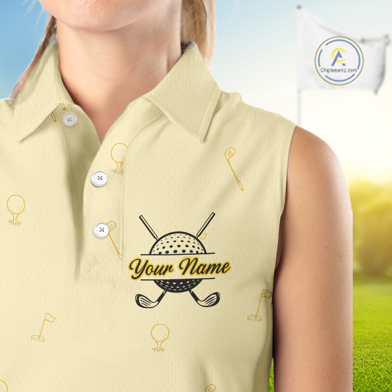 Funny Banana Womens Sleeveless Golf Polo Shirts Team, Women Golf Jerseys For Golfer, Golf Gifts NHT908