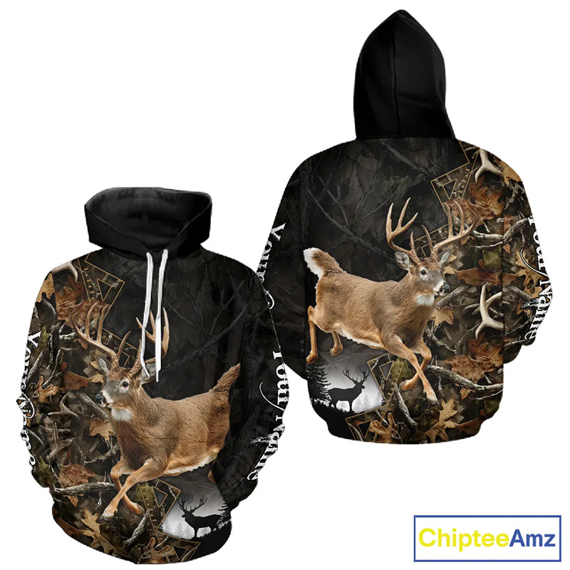 Customized Name Whitetail Deer Hunting Jump Shirt, Gift for Hunters – NHT315