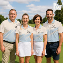 Load image into Gallery viewer, Funny Chicken Golf Polo Shirt Personalized Custom Name Blue Golf Polo For Womens NHT949
