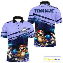 Load image into Gallery viewer, Custom Funny Sloth Bowling Jersey for Men | Personalized Bowling Team Shirt