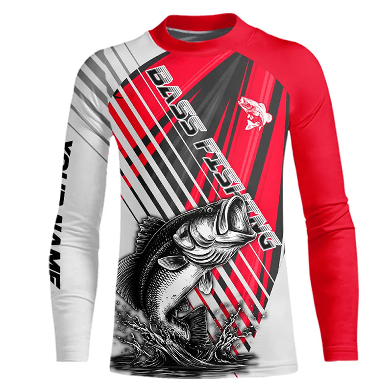 Largemouth Bass Kids Fishing Shirts Long Sleeve Customize Name, Personalized Fishing Gift NHT381
