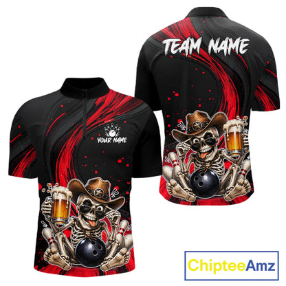 Black and red sports jersey with skeleton design and 'Team Name' text, featuring ChipteeAmz branding.