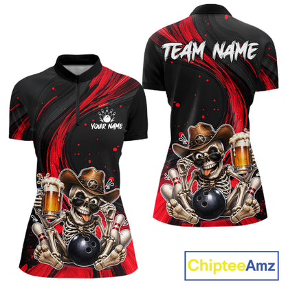 Bowling jersey with skeleton design and 'Team Name' text, featuring ChipteeAmz branding.