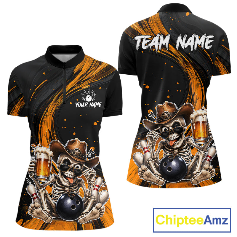 Polo shirt with skeleton design and 'Team Name' text, featuring ChipteeAmz branding.