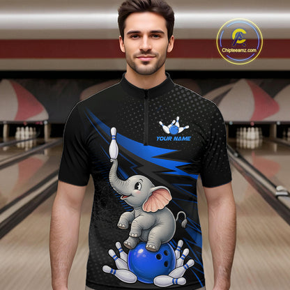 Custom Bowling League Shirt, Team Bowling Jersey With Custom Name For Men|Blue NHT1243