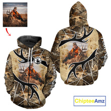 Load image into Gallery viewer, Personalized Deer Hunting Shirt with Your Deer Photo &amp; Name, Full Print 3D Shirt NHT235