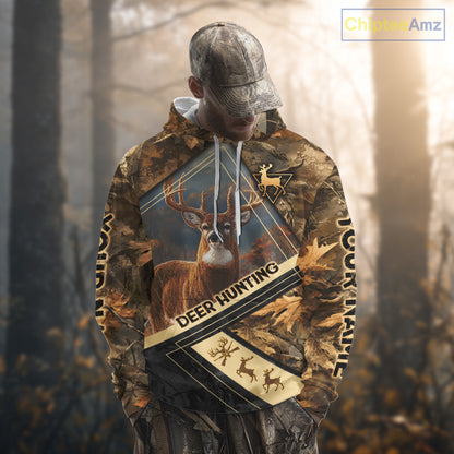 Deer Buck Custom Name 3D All Over Printed Shirts, Best Deer Hunting Season NHT372