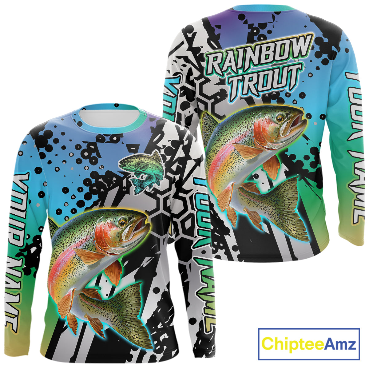 Rainbow Trout Custom Long Sleeve Performance Fishing Shirts For Men, Trout Fishing Jersey  NHT480