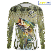 Load image into Gallery viewer, Personalized Bass Team Fishing Shirt - Long Sleeve Tournament Fishing Apparel 
