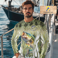 Load image into Gallery viewer, Personalized Bass Team Fishing Shirt - Long Sleeve Tournament Fishing Apparel 