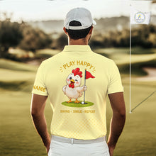Load image into Gallery viewer, Personalized Funny Chicken Golf Polo Shirt for Men Play Happy Swing Smile Repeat