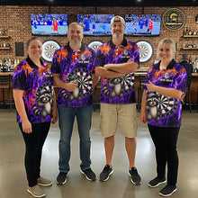 Load image into Gallery viewer, Funny Raccoon Dartboard Jersey For Men Dart Team Shirts Dart League Polo &amp; 1/4 Zip NHT1137