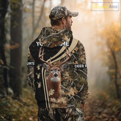 Custom Camo Forest 3D Animal Deer Hunting Shirt Best Hunting Clothes For Season NHT98
