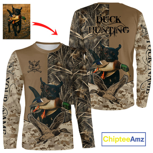 Personalized Hunting Shirt for Hunters – Custom Dog Image and Your Name NHT325