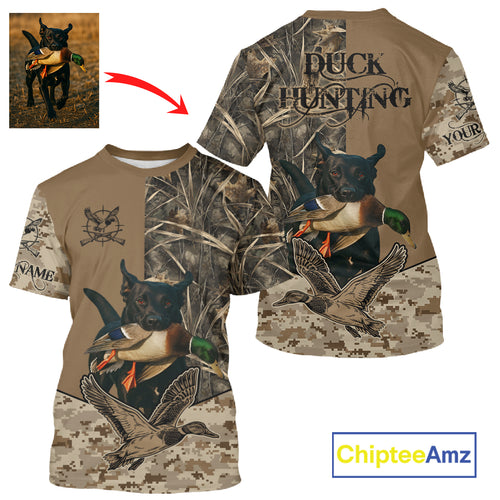 Personalized Hunting Shirt for Hunters – Custom Dog Image and Your Name NHT325
