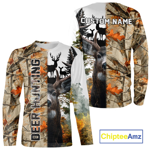 Best Deer Hunting Camouflage Custom Name Shirts for Hunters, Personalized Hunting Shirt NHT14