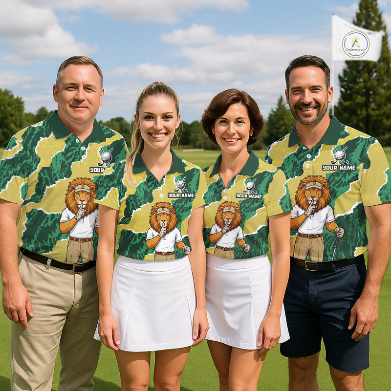 Custom Green Lion Womens Golf Polo Shirts, Lion Golf Team Jerseys NHT1041