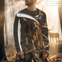 Load image into Gallery viewer, Brown Camo 3D Printed Beagle Dog Rabbit Hunting Shirt, Custom Name Hunting Gift NHT225