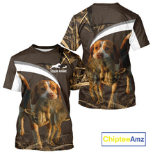 Load image into Gallery viewer, Brown Camo 3D Printed Beagle Dog Rabbit Hunting Shirt, Custom Name Hunting Gift NHT225