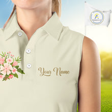 Load image into Gallery viewer, Beige Golf Mama Womens Polo Shirt, Funny Golf Mom Shirt, Mothers Day Gift For Golf Lover Mom, Ladies Golf Polo NHT752