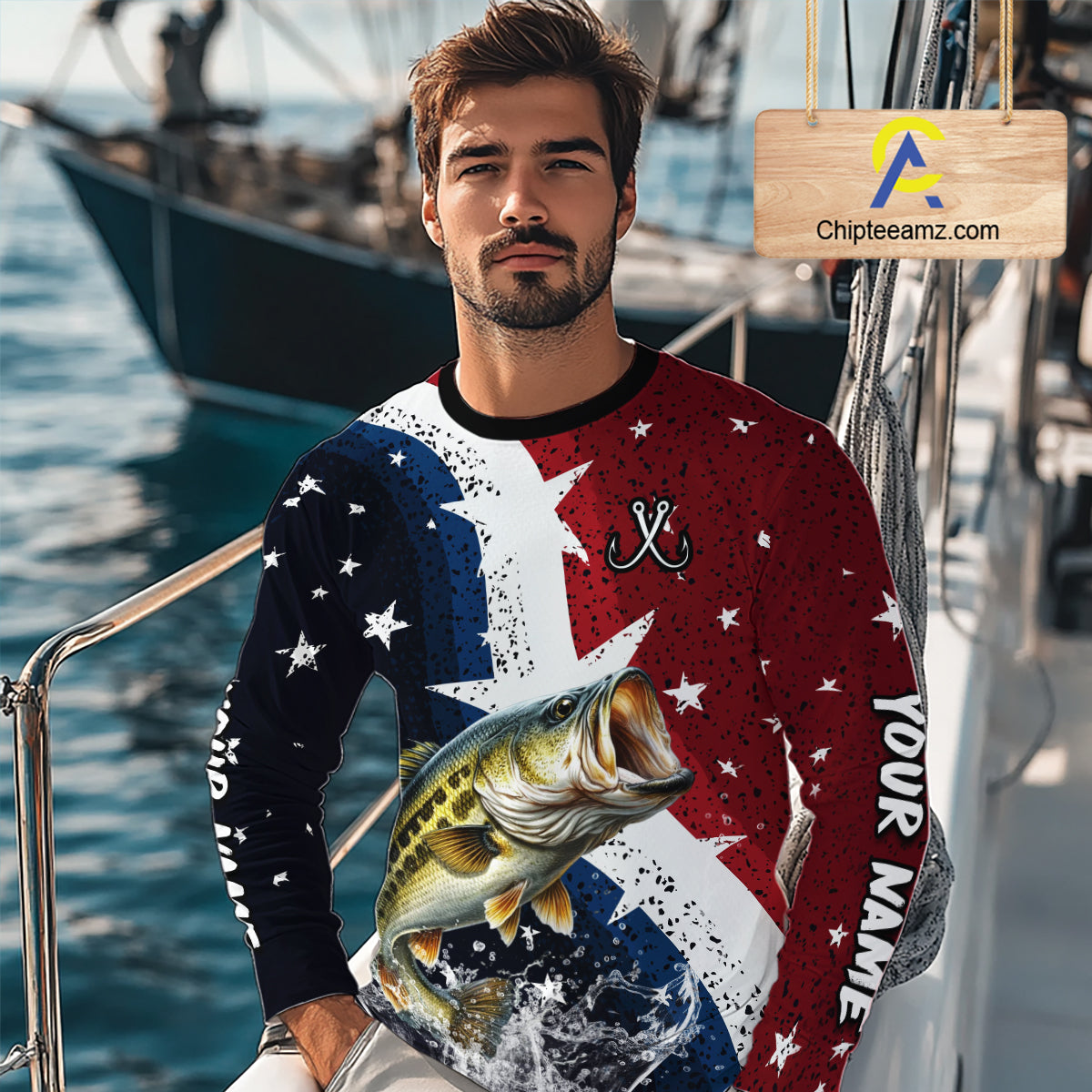 Personalized Texas Flag Bass Fishing Shirt Jerseys, Texas Bass Fishing Shirts Long Sleeve For Men NHT758