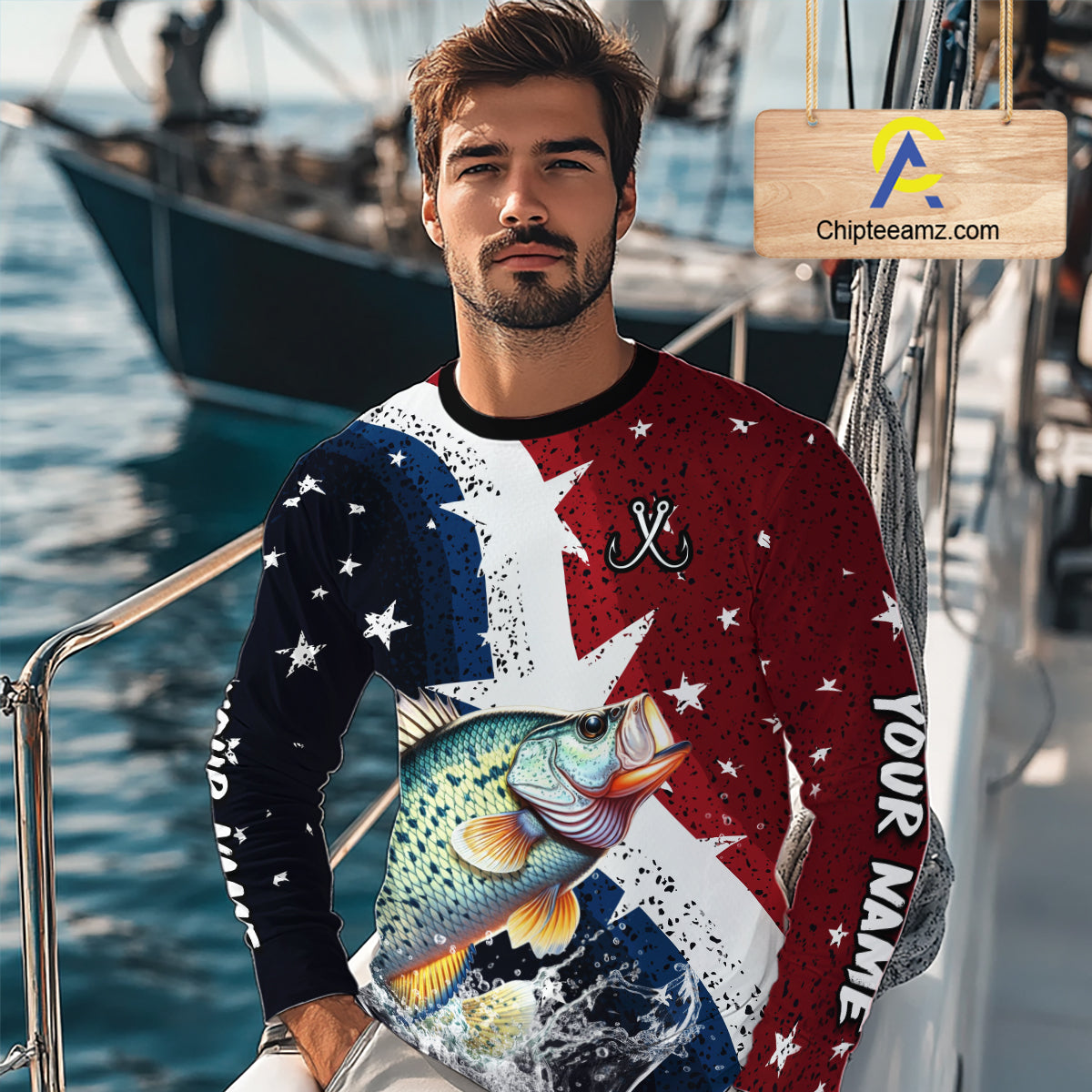 Personalized Texas Flag Crappie Fishing Shirt Jerseys, Texas Crappie Fishing Shirts Long Sleeve For Men NHT759