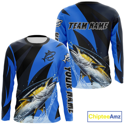 Tuna Saltwater Fishing Jerseys, Tuna Fishing Performance Fishing Shirts Long Sleeve NHT582