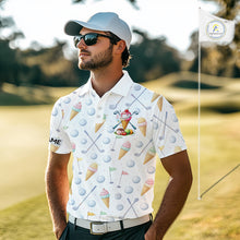 Load image into Gallery viewer, Funny Ice Cream Mens Golf Polo Shirts Jersey – Personalized Team Name Golf Shirt NHT809