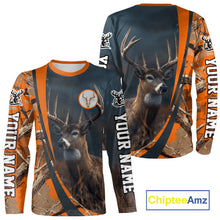 Load image into Gallery viewer, Whitetail Deer Hunting Big Game Camo Orange Custom Name 3D All Over Print Shirts NHT266