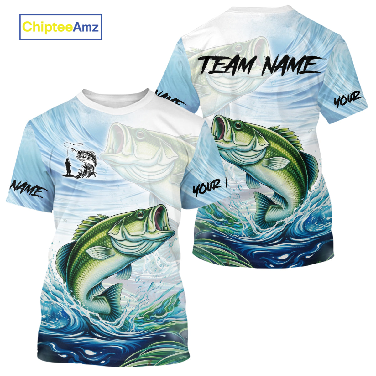 Bass Fishing T-Shirts Customized Name, Largemouth Bass Fishing Jerseys  NHT384