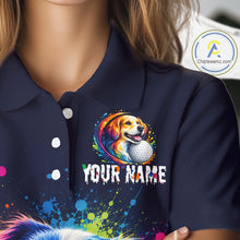 Load image into Gallery viewer, Personalized Australian Shepherd Womens Golf Polo Shirt - Custom Dog Lover Team Name Jersey