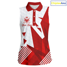 Load image into Gallery viewer, Personalized Womens Sleeveless Golf Shirt For Mom – Custom Name &amp; Team Name Polo, Mother’s Day Gift For Golfer NHT670