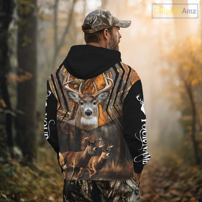 Whitetail Deer Forest Camo Hoodie – 3D All Over Print for Hunters NHT333