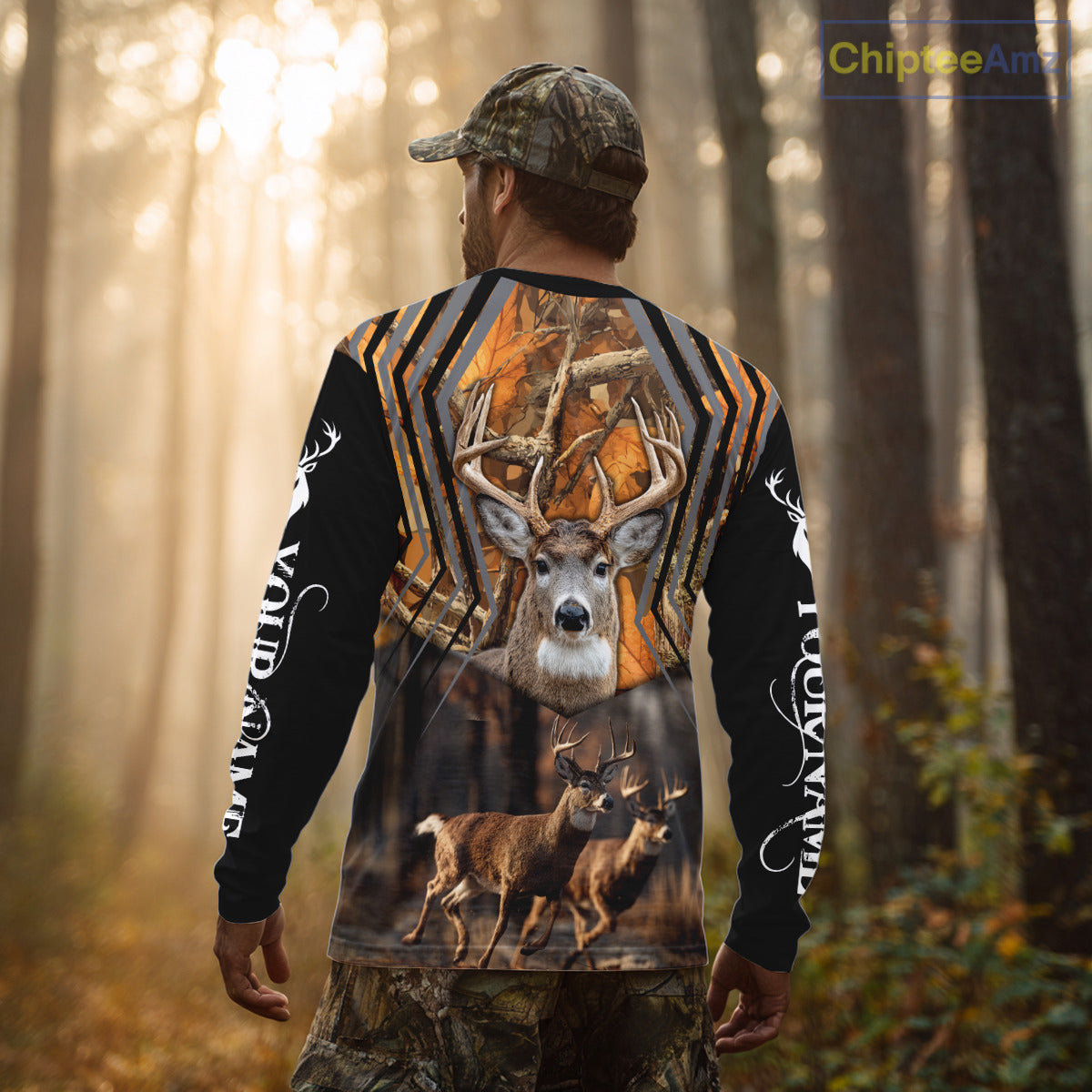Whitetail Deer Forest Camo Hoodie – 3D All Over Print for Hunters NHT333