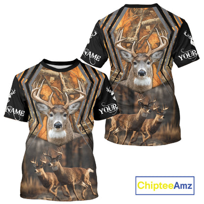 Whitetail Deer Forest Camo Hoodie – 3D All Over Print for Hunters NHT333