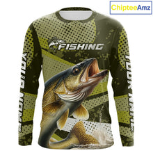 Load image into Gallery viewer, Walleye Fishing Custom Performance Fishing Shirts, Walleye Fishing Jerseys For Men NHT500