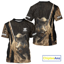 Load image into Gallery viewer, Best Custom Wild Boar Hunting Black Camo Forest 3D Printed Shirts, Hunting Gifts NHT284