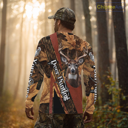 Deer Hunting Orange With Camo Autumn - Personalized All Over Print Deer Hunting Clothes NHT292