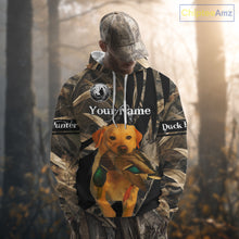 Load image into Gallery viewer, Yellow Lab Duck Hunting Camo Shirt – All Over Print Design, Perfect Gift for Hunters NHT227