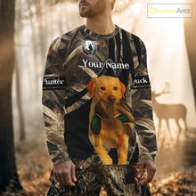 Load image into Gallery viewer, Yellow Lab Duck Hunting Camo Shirt – All Over Print Design, Perfect Gift for Hunters NHT227