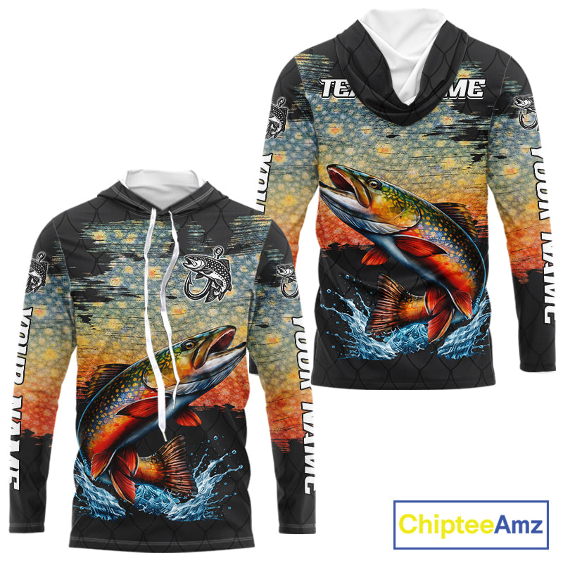 Brook Trout Fishing Shirt Long Sleeve Custom Fishing Jerseys, Trout Fishing Shirts NHT417