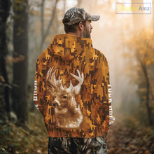 Load image into Gallery viewer, Deer hunting Custom Name Full Printing Orange Camo, Personalized hunting Shirt for Men NHT377